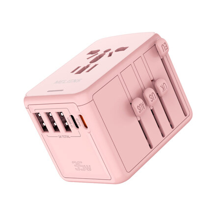 PD35W 해외여행용 멀티어댑터_핑크