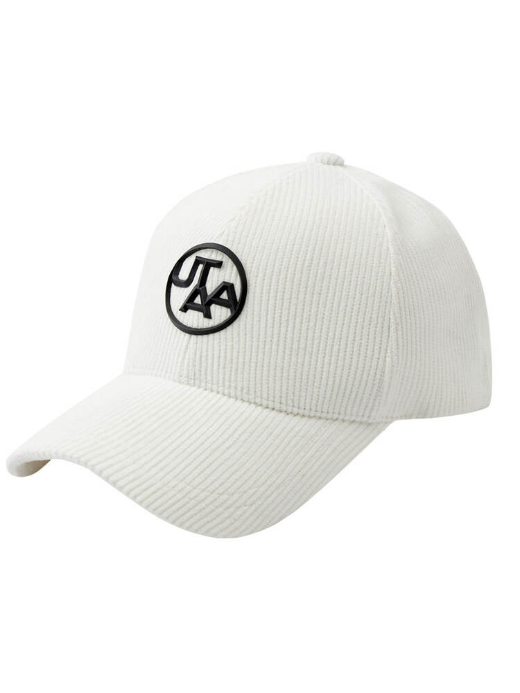 韩际新世界网上免税店-UTAA GOLF-时尚配饰-UB4GCU210_WH_F  UTAA Corduroy Figure Symbol Cap : White 帽子