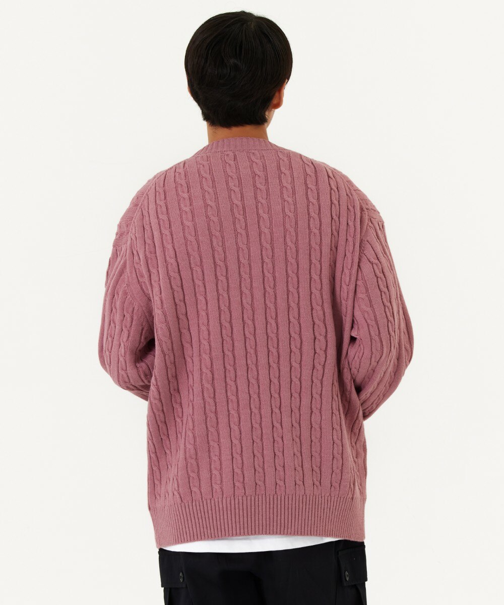 カーディガン Mark Gonzales ANGEL WAPPEN CABLE CARDIGAN Mark Gonzales ANGEL WAPPEN CABLE CARDIGAN (MARK