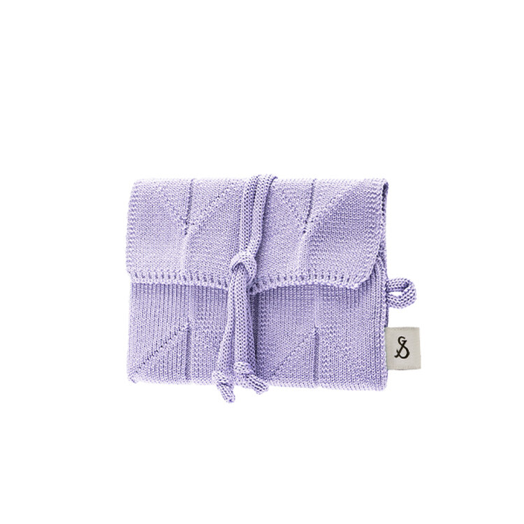韩际新世界网上免税店-JOSEPH&STACEY-钱包-Lucky Pleats Knit Card Wallet Lavender
