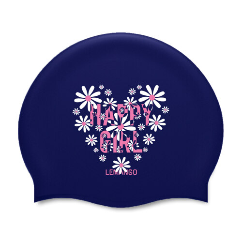 Happy Girl (Navy)(2125) (泳帽)