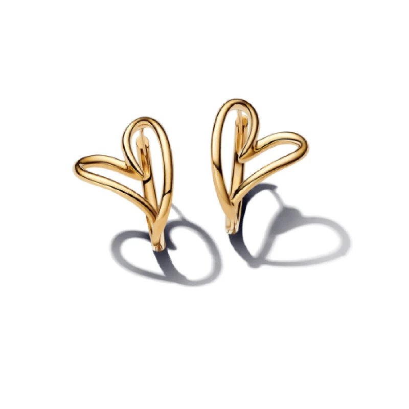신세계인터넷면세점-판도라-earring-오가니컬리 쉐입드 하트 후프 이어링
