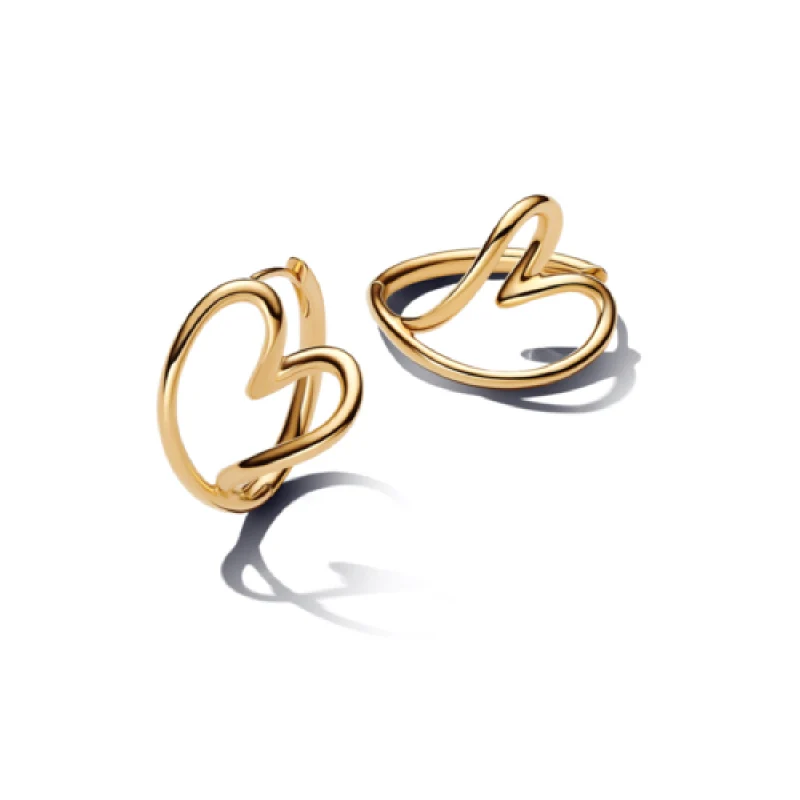 신세계인터넷면세점-판도라-earring-오가니컬리 쉐입드 하트 후프 이어링