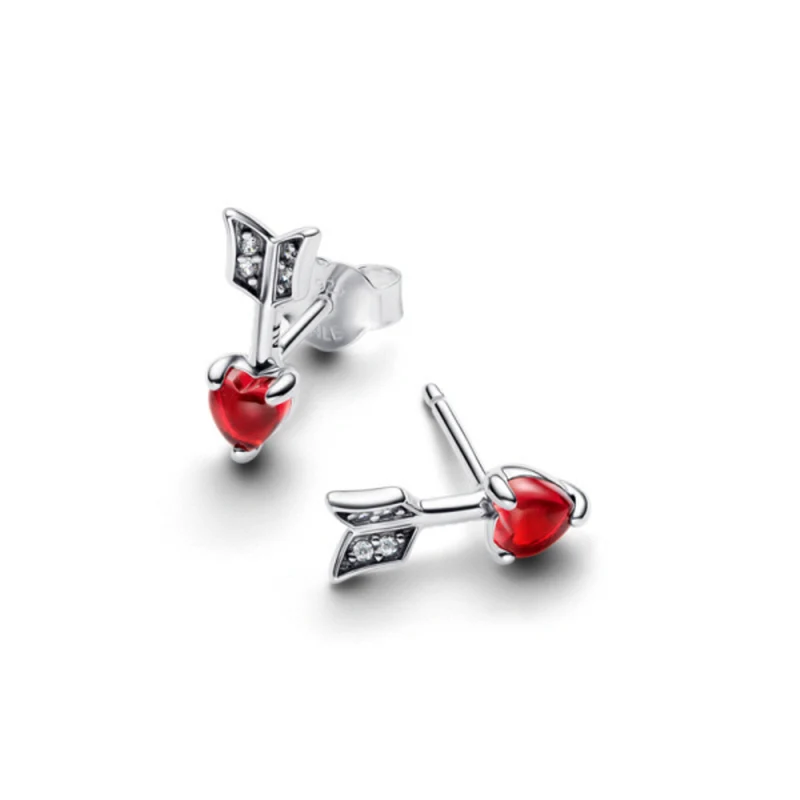 신세계인터넷면세점-판도라-earring-애로우 & 무라노 글라스 하트 스터드 이어링