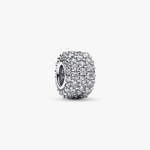 SPARKLING PAVÉ TRIPLE-ROW CHARM 吊饰_SV