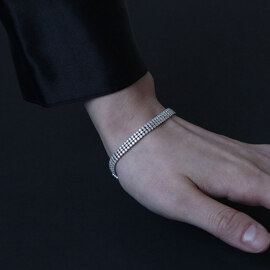 SILVER SHINE TENNIS BRACELET 3 (폭 약 4.68mm)