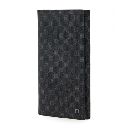 Louis PVC Black Leather DD Pattern 钱包