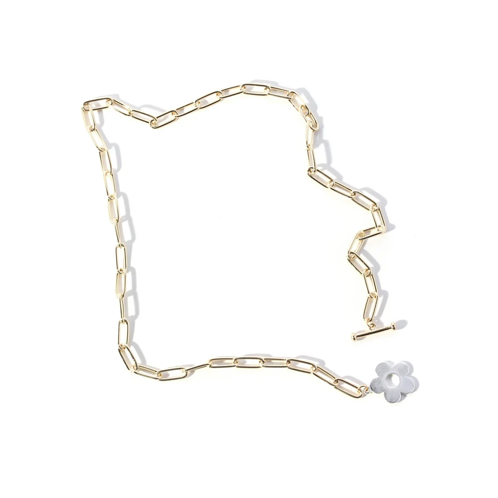신세계인터넷면세점-다나버튼-necklace-#Worn Silver/배꽃 링크 체인 목걸이