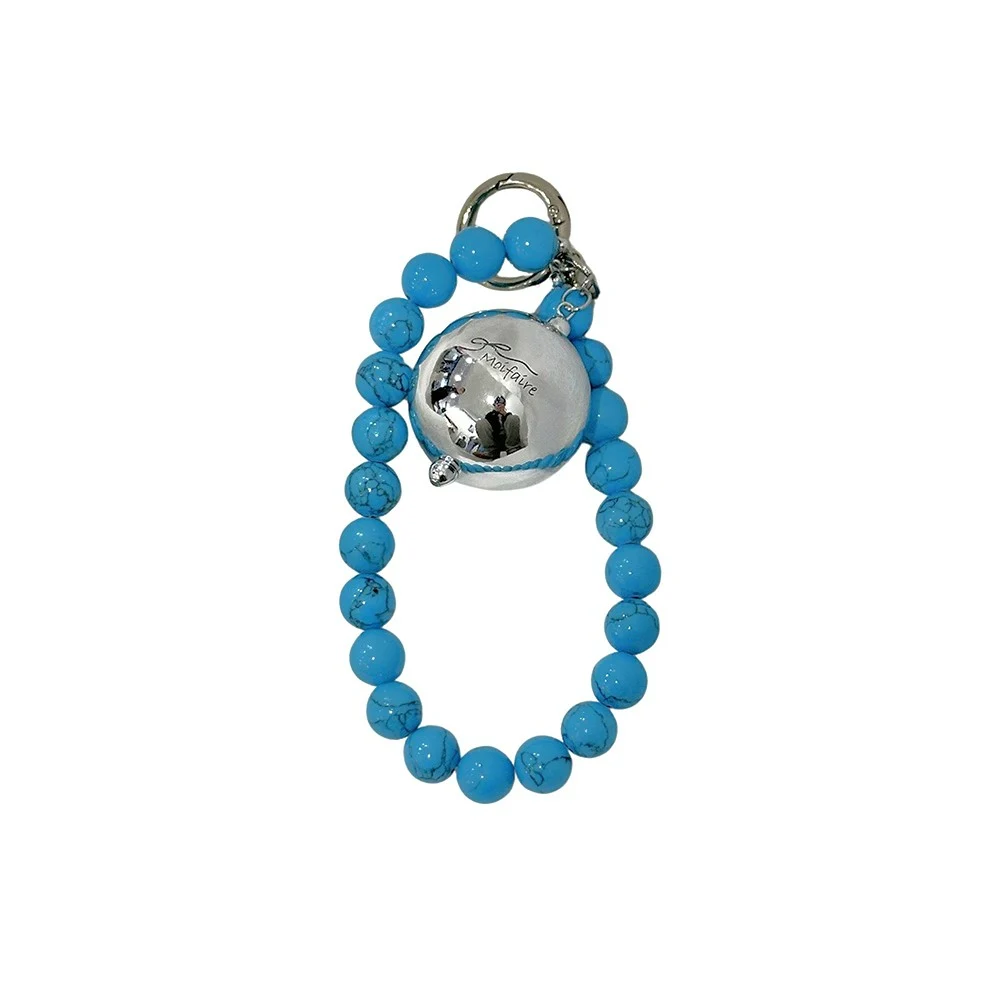 신세계인터넷면세점-모이페어-여성가방-SILVER WIDE BALL KEYRING/ TURKEY STONE