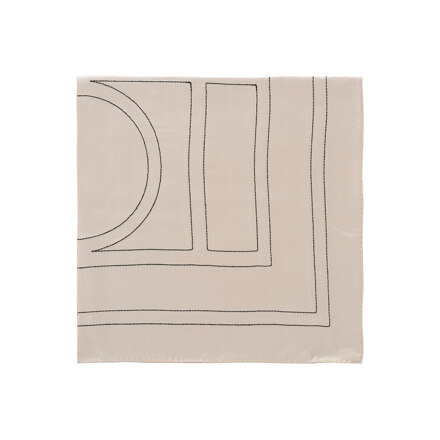 EMBROIDERED MONOGRAM SCARF