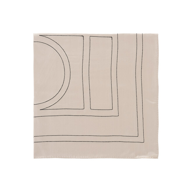 EMBROIDERED MONOGRAM SCARF