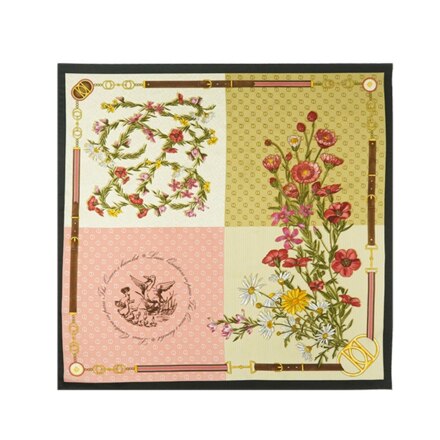 Coral Cozy Silk Square Scarf 1WSM082CO / 丝巾