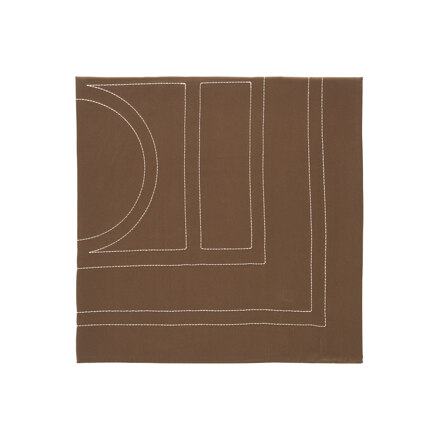 EMBROIDERED MONOGRAM SCARF