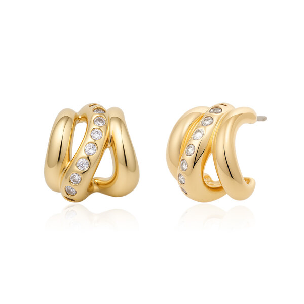신세계인터넷면세점-다나버튼-earring-#Gold/럭스 스파이럴 큐빅 귀걸이