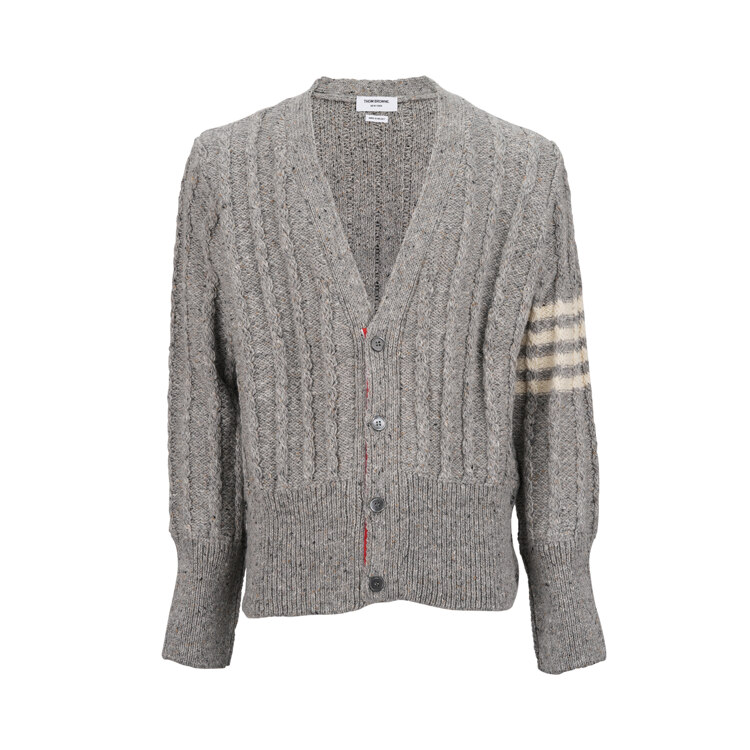 신세계인터넷면세점-BOUTIQUE S--[THOM BROWNE] DONEGAL TWIST CABLE 4-BAR CLASSIC V-NECK CARDIGAN