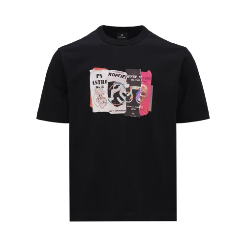 MENS REG FIT SS T SHIRT CUT&PASTE_BLACK