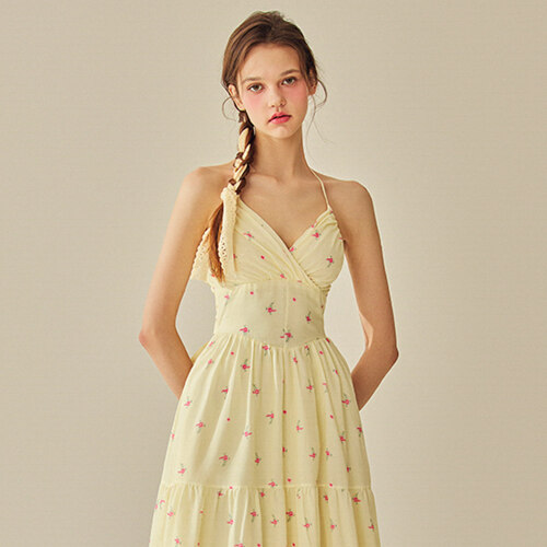 Backless Halter Neck Long One-Piece