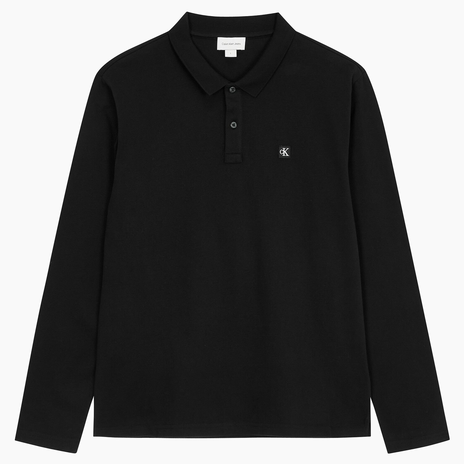 Men's Regular Fit CK Logo Badge Polo Top