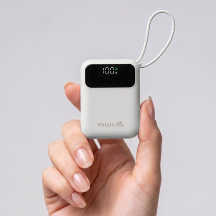 PD 22.5W 초미니 트윈 CP케이블 일체형 보조배터리 10000mAh_클라우드 댄서