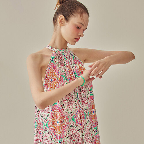 Ethnic Halter Mini One-Piece
