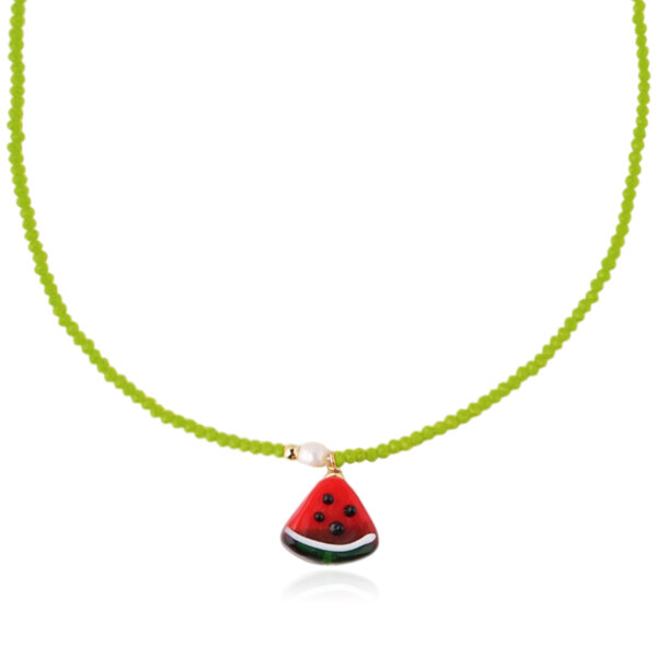 신세계인터넷면세점-다나버튼-necklace-#Watermelon/프레시 워터멜론 글라스 목걸이
