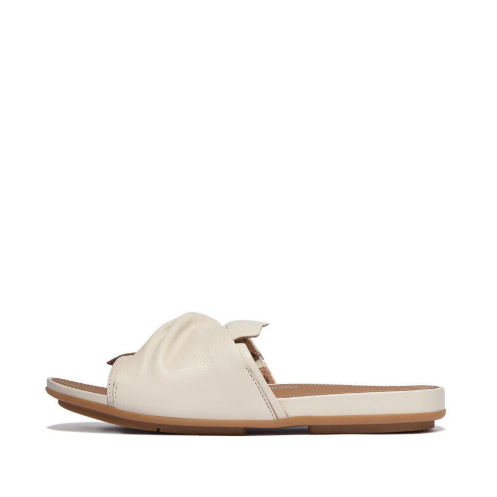 Women GRACIE SOFT-TWIST LEATHER SLIDES Paris Beige