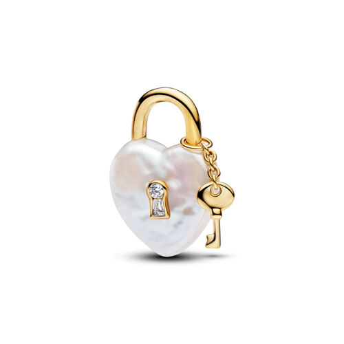 BAROQUE PEARL PADLOCK DANGLE CHARM 吊坠串饰