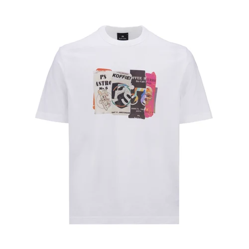 MENS REG FIT SS T SHIRT CUT&PASTE_WHITE