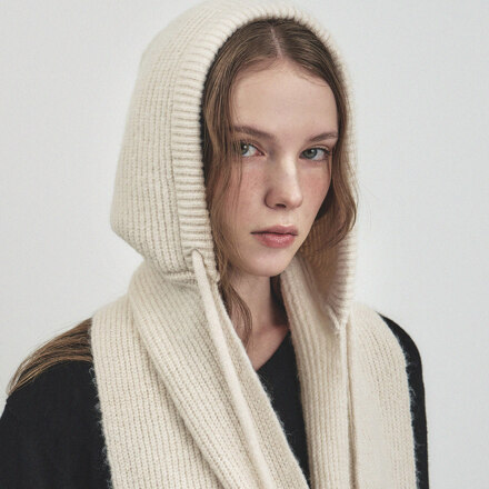 #White / Draffle Kint Muffler Baraclava