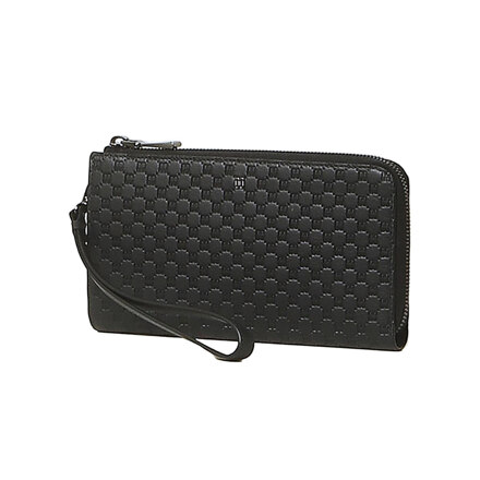 [LOUIS] BLACK LOUIS EMBOSSED DD PATTERN 黑色LOUIS压纹DD图案拉链长款钱包