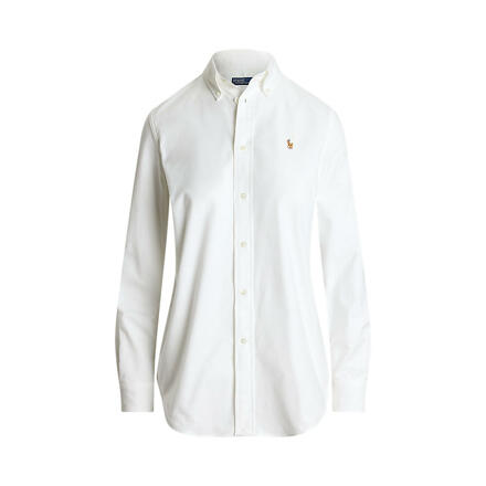 Slim Fit Stretch Oxford 衬衫 - White