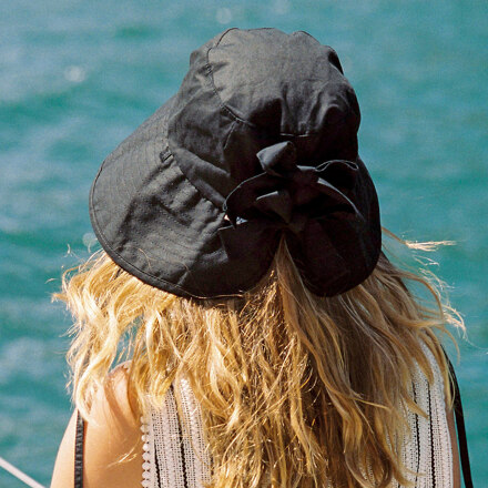 RIBBON SLIT BUCKET HAT_BLACK_FREE