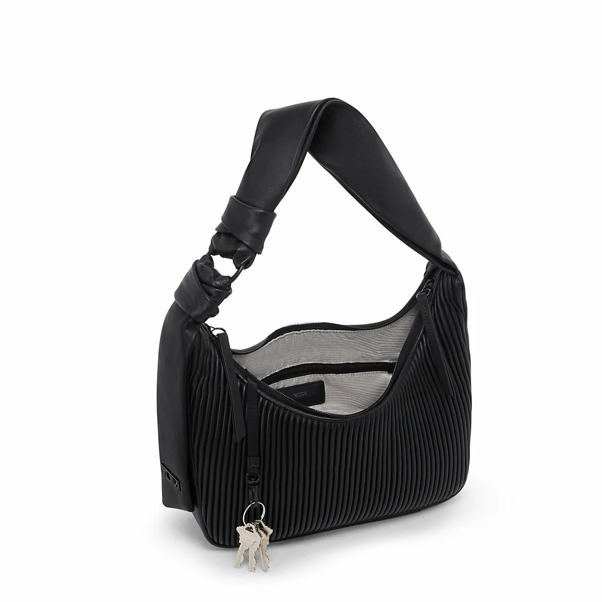 韩际新世界网上免税店-途明-女士箱包-ASRA ASRA SMALL SHOULDER BAG BLACK RIBBED