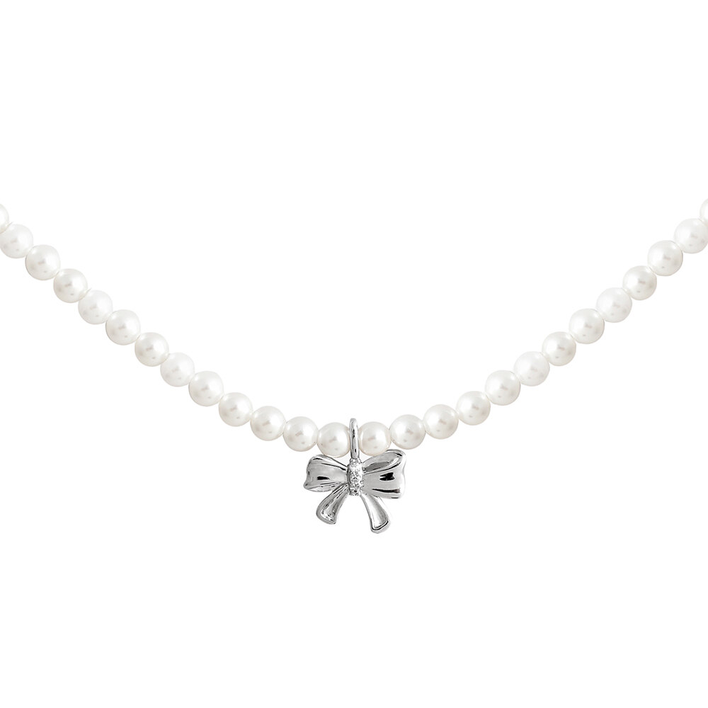 LADY RIBBON PEARL NECKLACE 项链- NOONOO FINGERS - 手表/首饰
