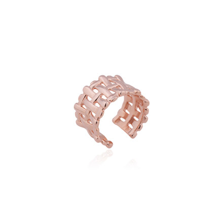 #Rose Gold/볼드 메쉬 오픈 반지