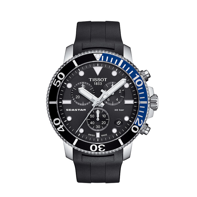 韩际新世界网上免税店-天梭-手表-Seastar 1000 quartz chronograph 手表（男款）