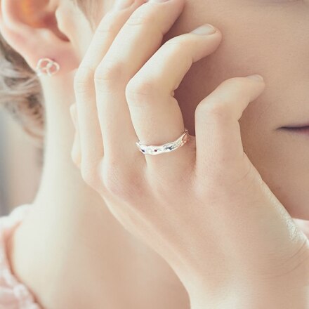 [엔믹스,나나,하이키,로켓펀치 착용] silver art-ring
