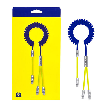 DECOAR Mellow Dual 2-in-1 Cable Blue Neon 二合一数据线