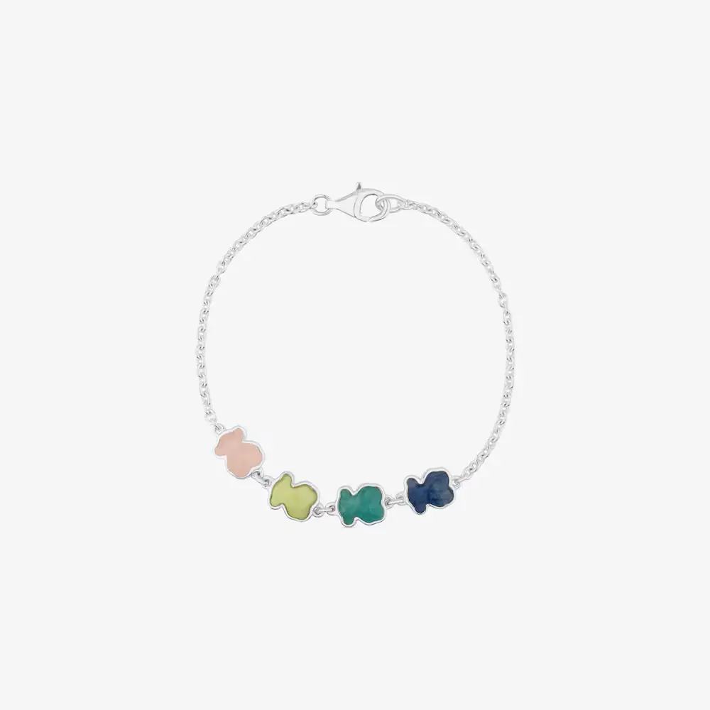 신세계인터넷면세점-토스-bracelet-New Color silver bracelet with four multicolored gemstones