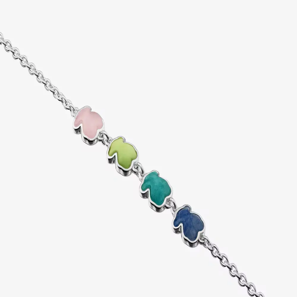 신세계인터넷면세점-토스-bracelet-New Color silver bracelet with four multicolored gemstones