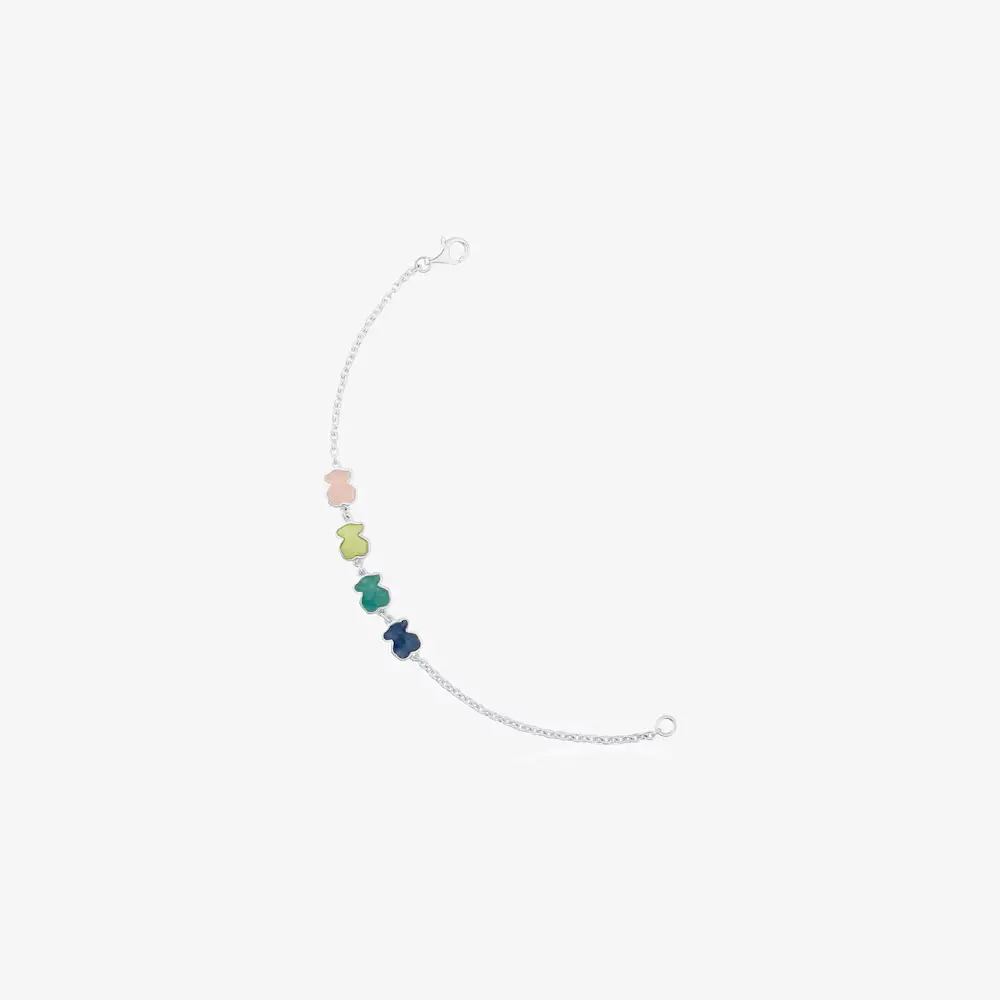 신세계인터넷면세점-토스-bracelet-New Color silver bracelet with four multicolored gemstones