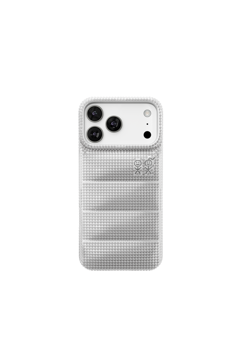 The Puffer Case - Rhinestone in Silver