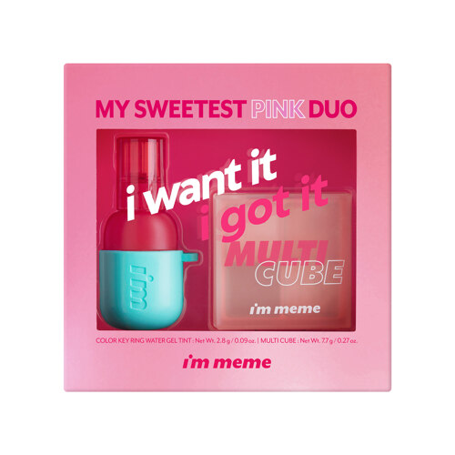 韩际新世界网上免税店-I'M MEME--BEST LIP AND EYE DUO SET  01 My Sweetest Pink Duo 唇膏眼影双效套装