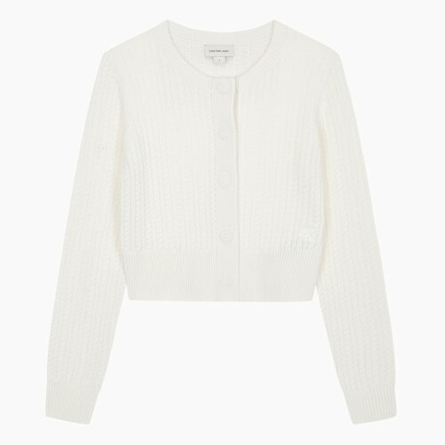 Women's Cropped Cable Knit Cardigan
