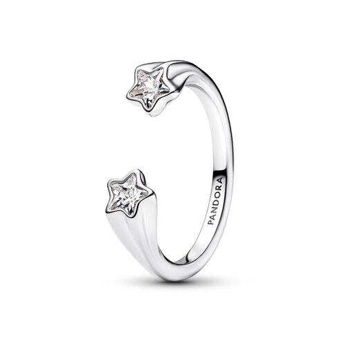 SHOOTING STAR OPEN RING - SILVER