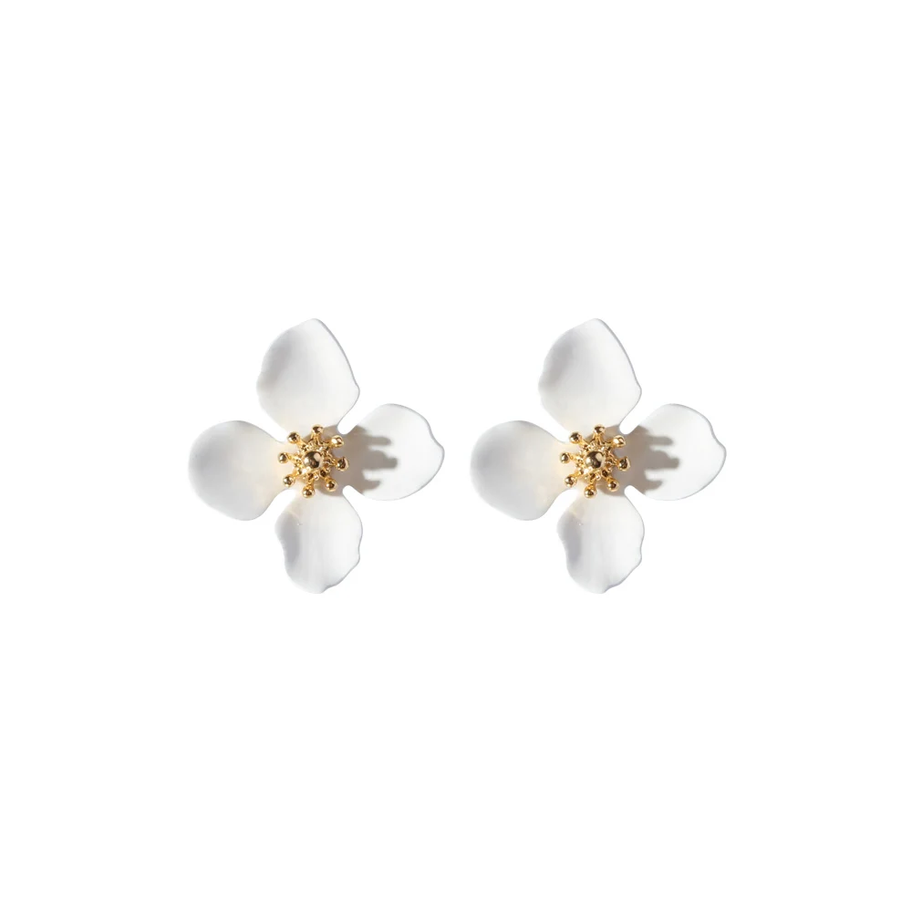 신세계인터넷면세점-다나버튼-earring-#White/쁘띠 비앙카 플라워 귀걸이