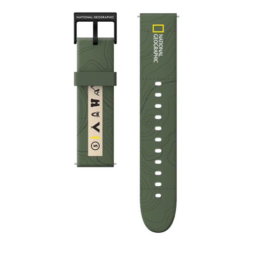 韩际新世界网上免税店-NATIONAL GEOGRAPHIC(ACC)-SMARTWATCH-Galaxy Watch Strap 20 mm (Topo Khaki) 手表带