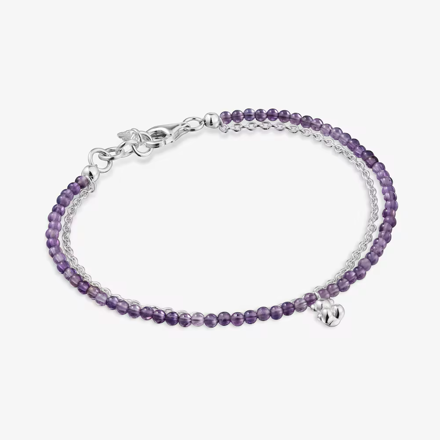 Bold Bear Silver and Amethyst Bracelet
