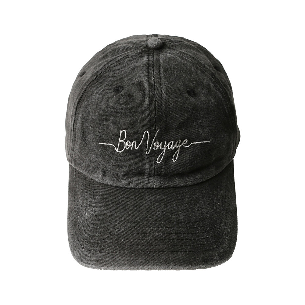 bon voyage Vintage Washed Cap 帽子 black