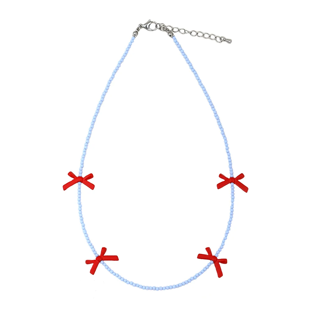 신세계인터넷면세점-챠미-necklace-blooming ribbon beads-necklace